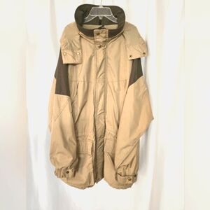 Woolwich Tan/Dark Green Full Zip Winter Outdoor Coat/Jacket Size L